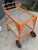 1950s- 1960s wrought iron bar cart. Attributed to Russell Woodard design. Any marks that can attribute this item were...