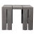 Restoration Hardware Matira Modern Gray Wood Outdoor Side Table For Sale