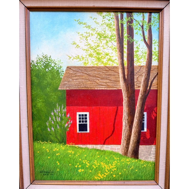 1980s Original Signed Sid Mountain 'Ohio Spring' Oil Painting, Framed For Sale - Image 4 of 9
