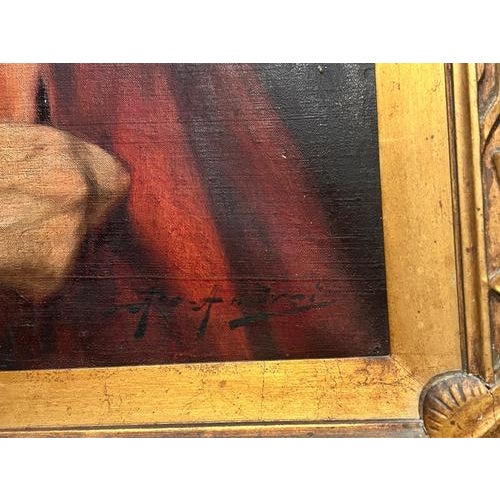 Alex De Andreis, Cavalier, Painting, Framed For Sale - Image 4 of 9