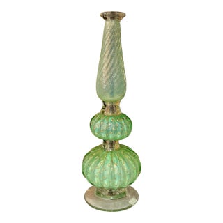 Vintage Green Murano Lamp For Sale