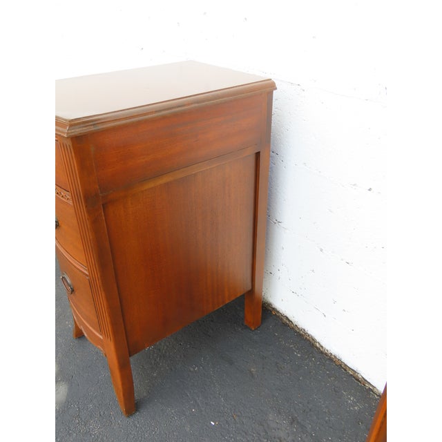 Tall and Narrow Mahogany Nightstands End Bedside Tables a Pair 6658 For Sale - Image 15 of 18