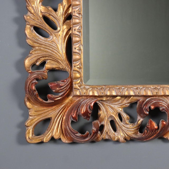 Baroque Style Mirror in Giltwood Frame For Sale - Image 6 of 9