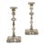 Pair Sheffield Silver Plate George II Style Candlesticks For Sale