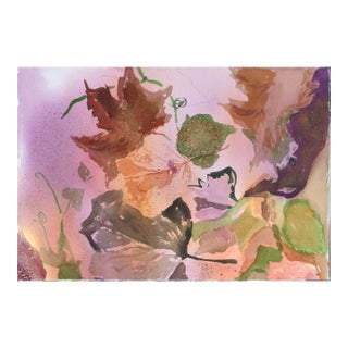 Botanical Study Autumn Grape Leaves #2 by Les Anderson For Sale