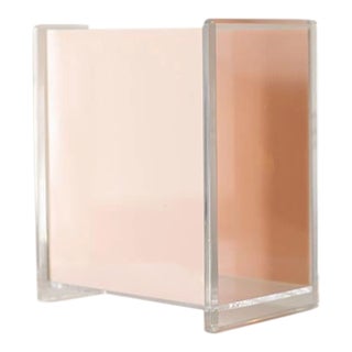 1970s Aronie Post Modern Lucite & Acrylic Wastebasket, in the Style of George Bullio For Sale