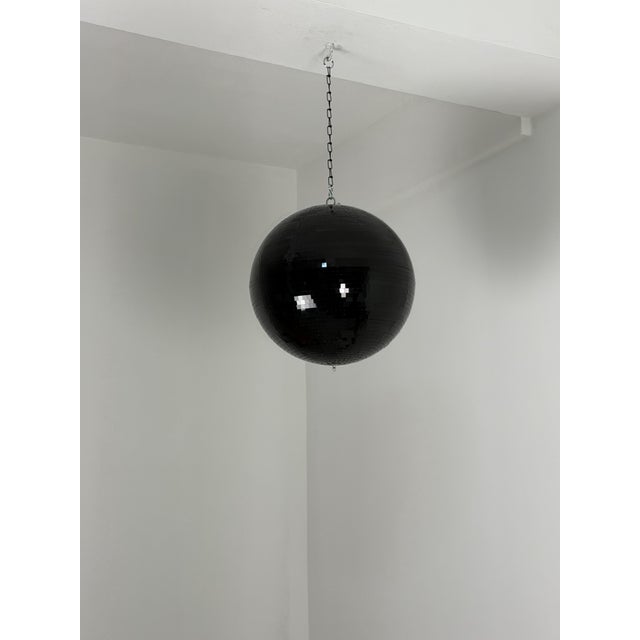 Large Black Sphere Disco Ball, 1980s For Sale - Image 4 of 7