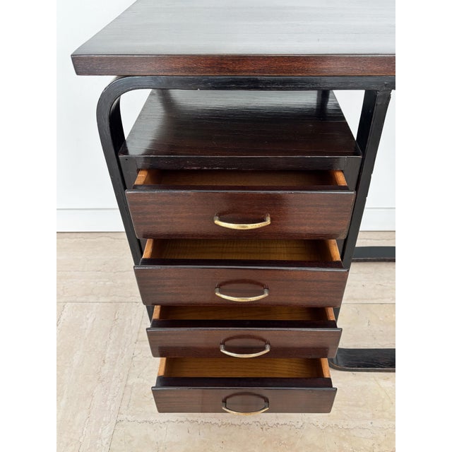 Small Writing Desk by Giuseppe Pagano for Gino Maggioni, Italy, 1940s For Sale - Image 12 of 13