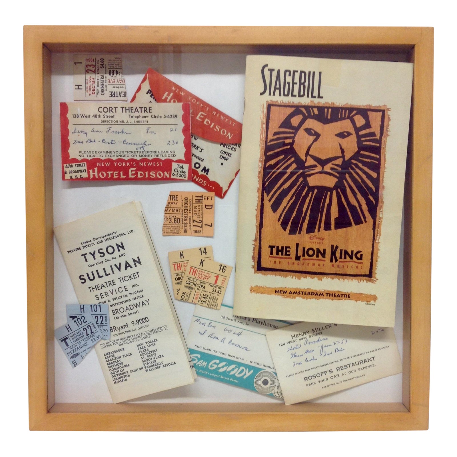1950s Broadway Memorabilia Shadowbox Chairish