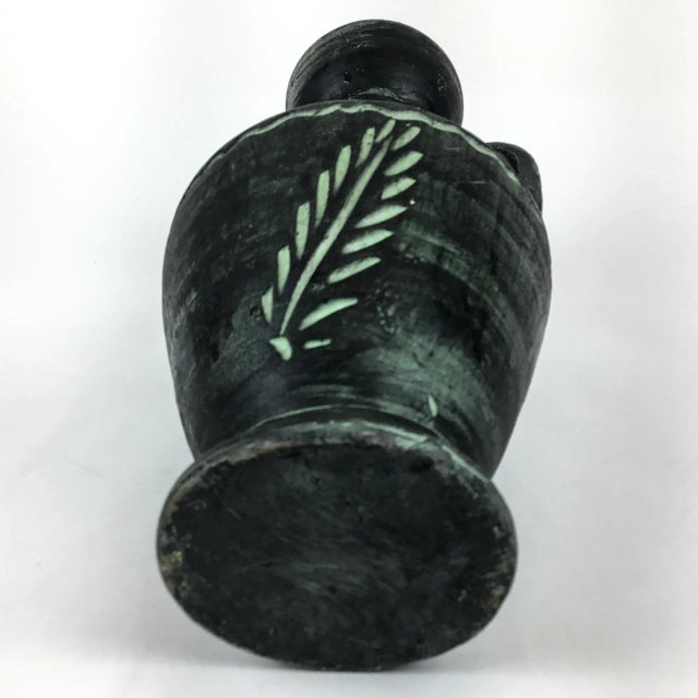 Vintage Mediterranean Terra Cotta Clay Greek Design Vase For Sale - Image 12 of 13