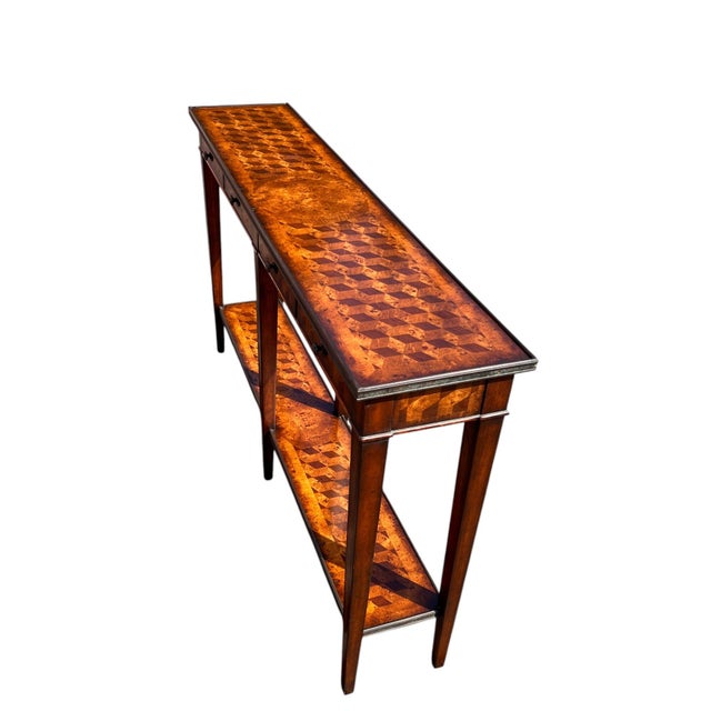 Late 20th Century Theodore Alexander Parquetry Console / Sofa Table For Sale - Image 9 of 16