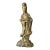 Vintage Cast Brass Guanyin Figure on Fish and Wave Base For Sale