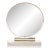 Art Deco Streamline Round Picture Frame in Nickel & Glass For Sale