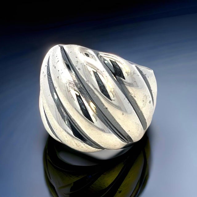 1990s David Yurman Authentic Estate Cable Ring Size 6 Silver For Sale In New York - Image 6 of 10
