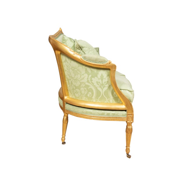 Traditional George III Giltwood Sofa For Sale - Image 3 of 12
