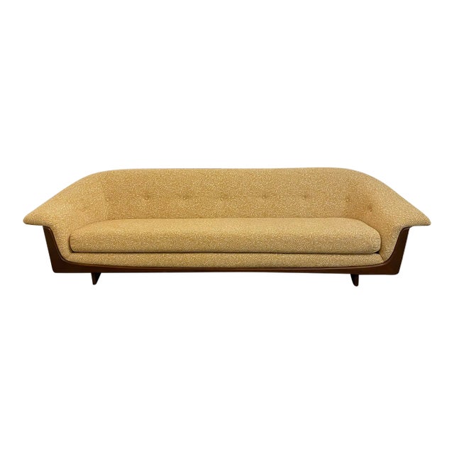 Mid 20th Century Modern Adrian Pearsall Style Reupholstered Sofa For Sale