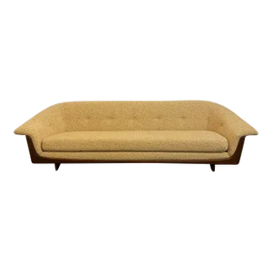 Mid 20th Century Modern Adrian Pearsall Style Reupholstered Sofa