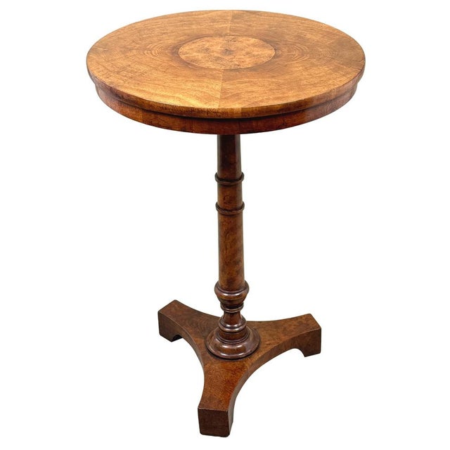 Wood Antique Pollard Oak Occasional Table, 1840 For Sale - Image 7 of 11