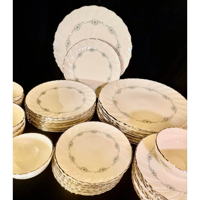 Mid-Century Modern 1980s Lenox Musette Service for Eight Dinnerware - 40 pcs For Sale - Image 3 of 12