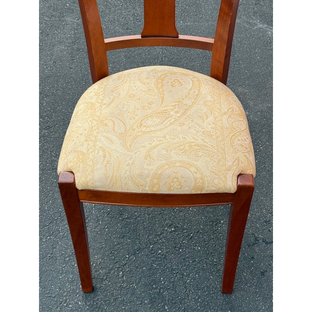Wood Grange Furniture Solid Cherry Dining Chairs Made in France - Set of 10 For Sale - Image 7 of 12