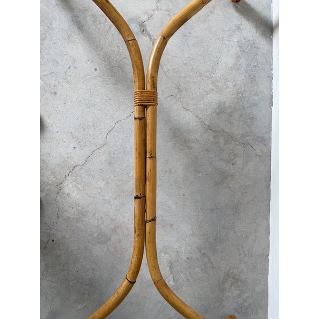 Vintage Dal Vera Italian Rattan & Bamboo Rectangular Dining Table With Glass Top For Sale - Image 14 of 16