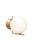 Opaque Glass Globe On Metal Wall Sconce. Clean with a dry cloth