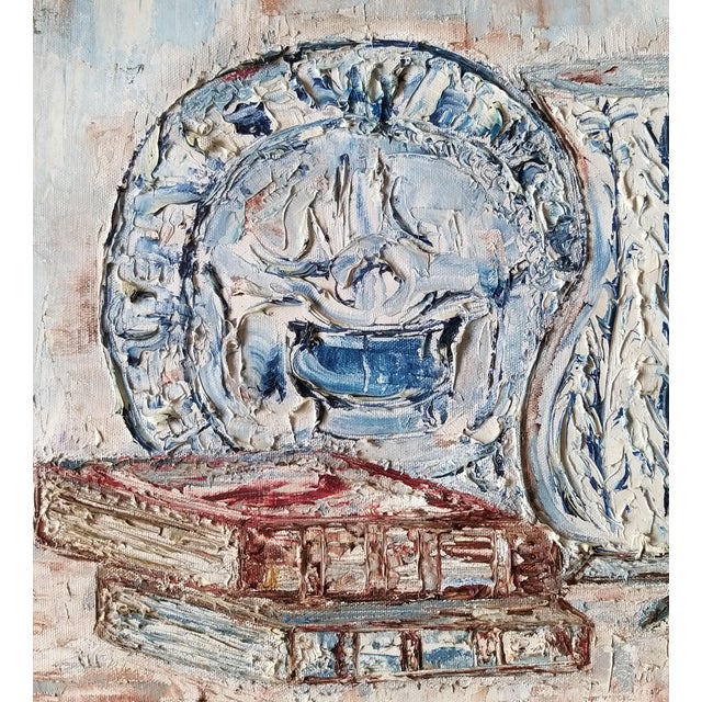 "La Mer" Contemporary Original Expressionist Interior Scene Painting For Sale - Image 6 of 9