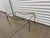 Mid Century Styled After Salterini Outdoor Metal Coffee Table With Textured Glass Top For Sale - Image 10 of 10
