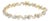 10k Yellow Gold 3.00 Cttw Round-Cut and Baguette-Cut Floral Link 7.25" Bracelet (I-J Color, I1-I2 Cl For Sale