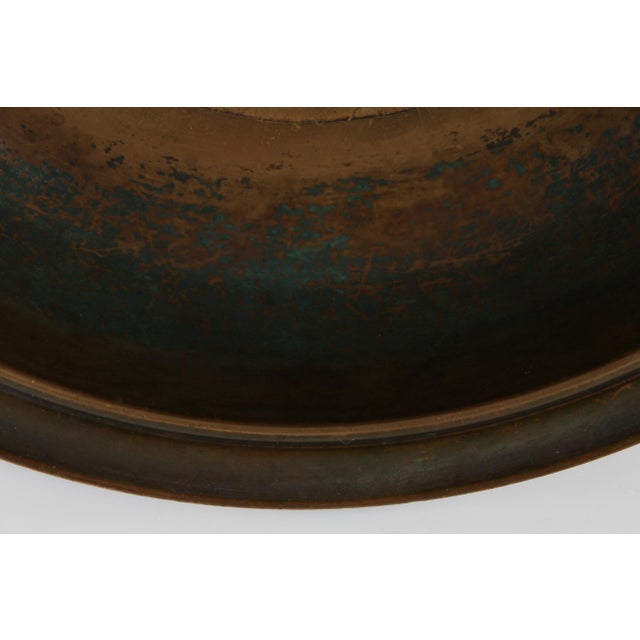 Large Danish Art Deco Bowl of Bronze with Incised Decor by Just Andersen, 1930s For Sale - Image 10 of 12