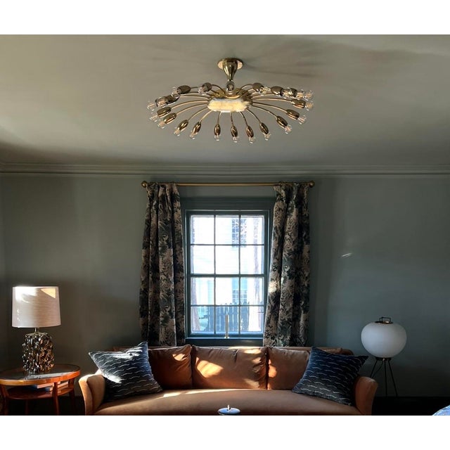 1950s Italian brass spider light. 20 lights, recently rewired and stunning. Purchased for our prior home upstate and...