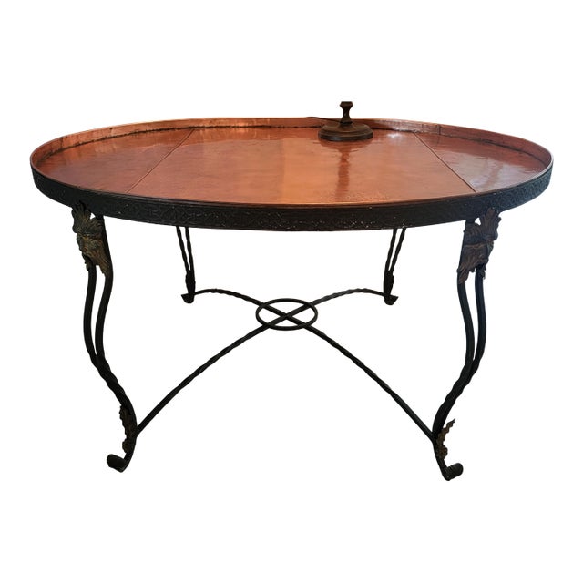 19th Century French Iron and Copper Table For Sale