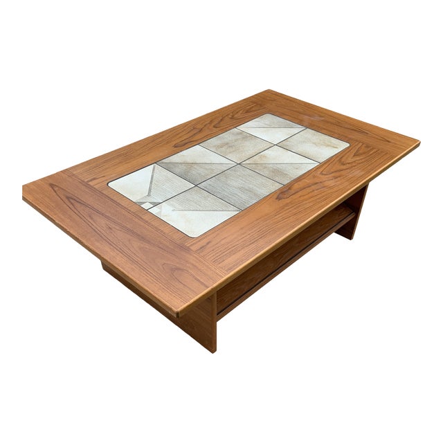 Mid Century Modern Teak Tile Inlay Coffee Table Chairish