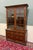 English Antique English Large Bookcase Bookshelf Cabinet Double Door Glass Oak C. 1910s For Sale - Image 3 of 18