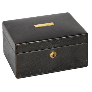 20th Century Leather Jewellery Box, 1920s For Sale