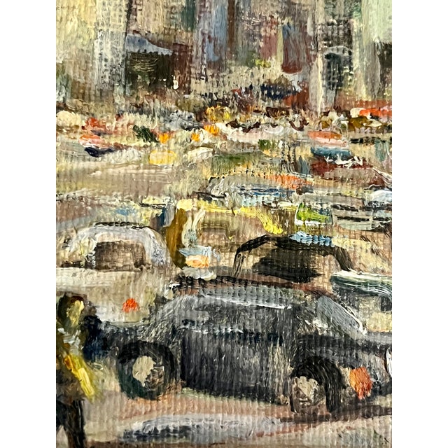 Vintage Impressionist Oil Painting of Bolshoi Theatre in Gilt Frame | Impressionist Street Scene | Signed Original For Sale - Image 12 of 14