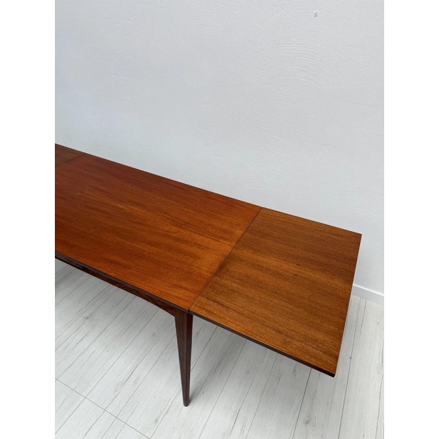 Brown Vintage Scandinavian Extendable Teak Dining Table, 1960s For Sale - Image 8 of 9