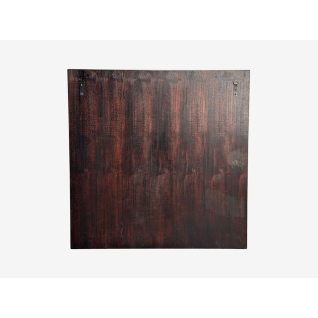 Art Deco Style, Antique Glass, Painted Wood, Square Venetian Wall Mirror For Sale - Image 10 of 10