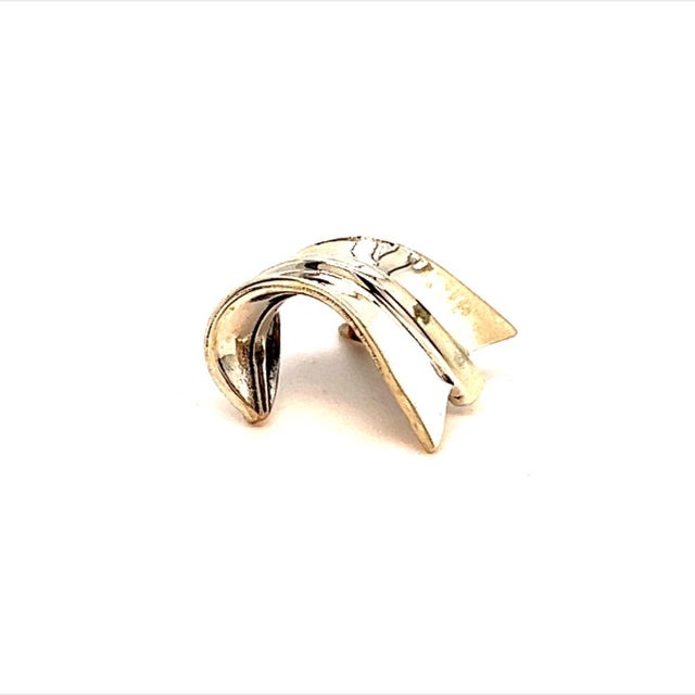 Silver Tiffany & Co Estate "Wave" Tie Pin Sterling Silver 2.7 Grams For Sale - Image 8 of 12