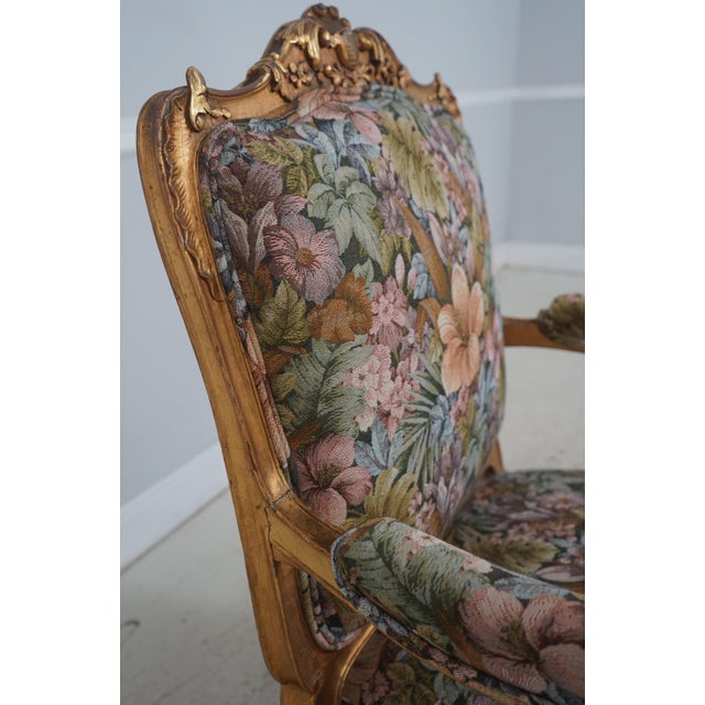 Pair of Louis XV Giltwood Fauteuils Armchairs For Sale - Image 12 of 18
