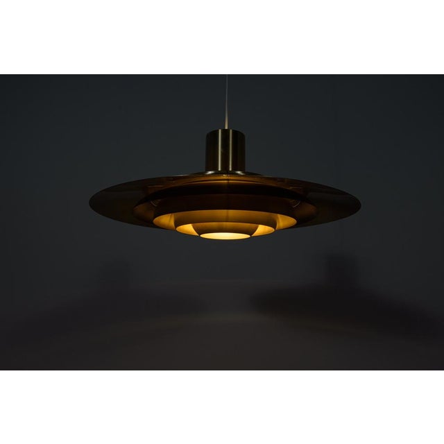 Large Mid-Century Ceiling Lamp Model P700 by Preben Fabricius & Jørgen Kastholm for Nordisk Solar, 1960s For Sale - Image 4 of 16