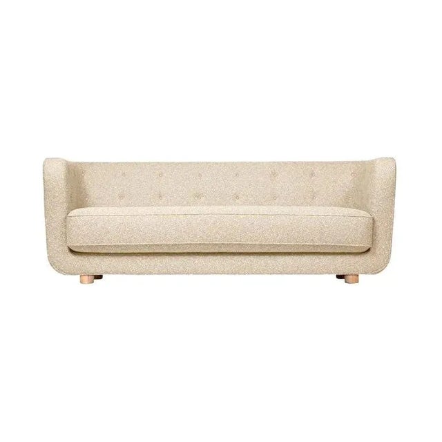 Vegeta Buttons and Natural Oak Signatur Model Vilhelm Sofa by Lassen For Sale - Image 9 of 9