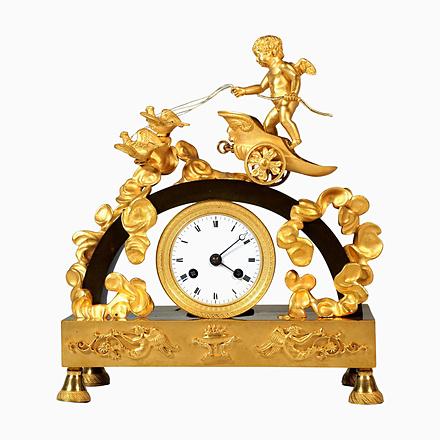 Gold French Museum Ormolu Mantle Clock, Paris, 1820 For Sale - Image 8 of 8