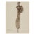 Vintage French Fashion Art Print – Neutral Brown Fashion Illustration, 36" X 48" For Sale