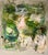 Contemporary Abstract Oil on Raw Canvas "Deep Into the Gardens Iv" by Petra Schott For Sale - Image 4 of 4