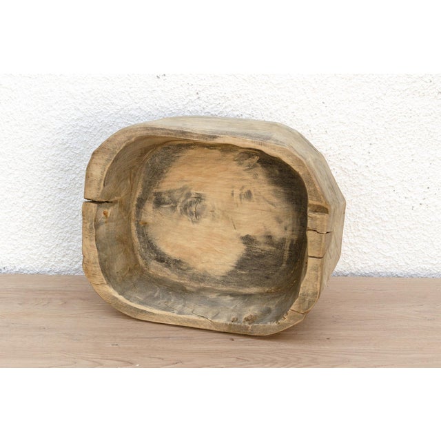 19th Century Antique Farmers Wood Basin Bowl For Sale - Image 5 of 7