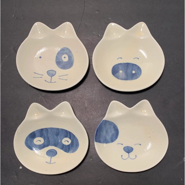 Mid 20th Century Kotobuki Cat Sushi Plates- Set of 4 For Sale In Philadelphia - Image 6 of 6