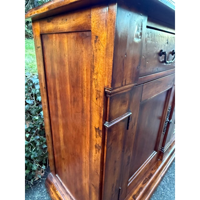 1990s Rustic Country English 2 Door Sideboard Credenza For Sale - Image 10 of 12