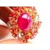 Bochic "Orient" Natural Ruby, Diamond & Sapphire Ring Set 18K Gold & Silver For Sale - Image 16 of 18