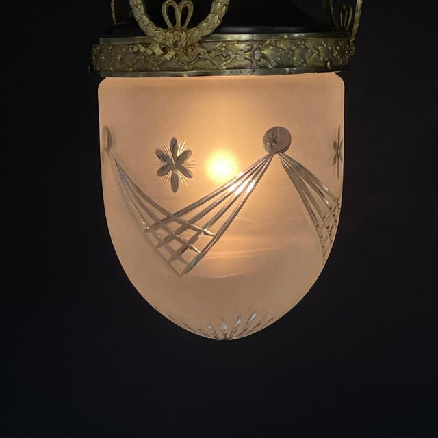 Art Nouveau Hanging Lamp with Eagle, 1890s For Sale - Image 10 of 11